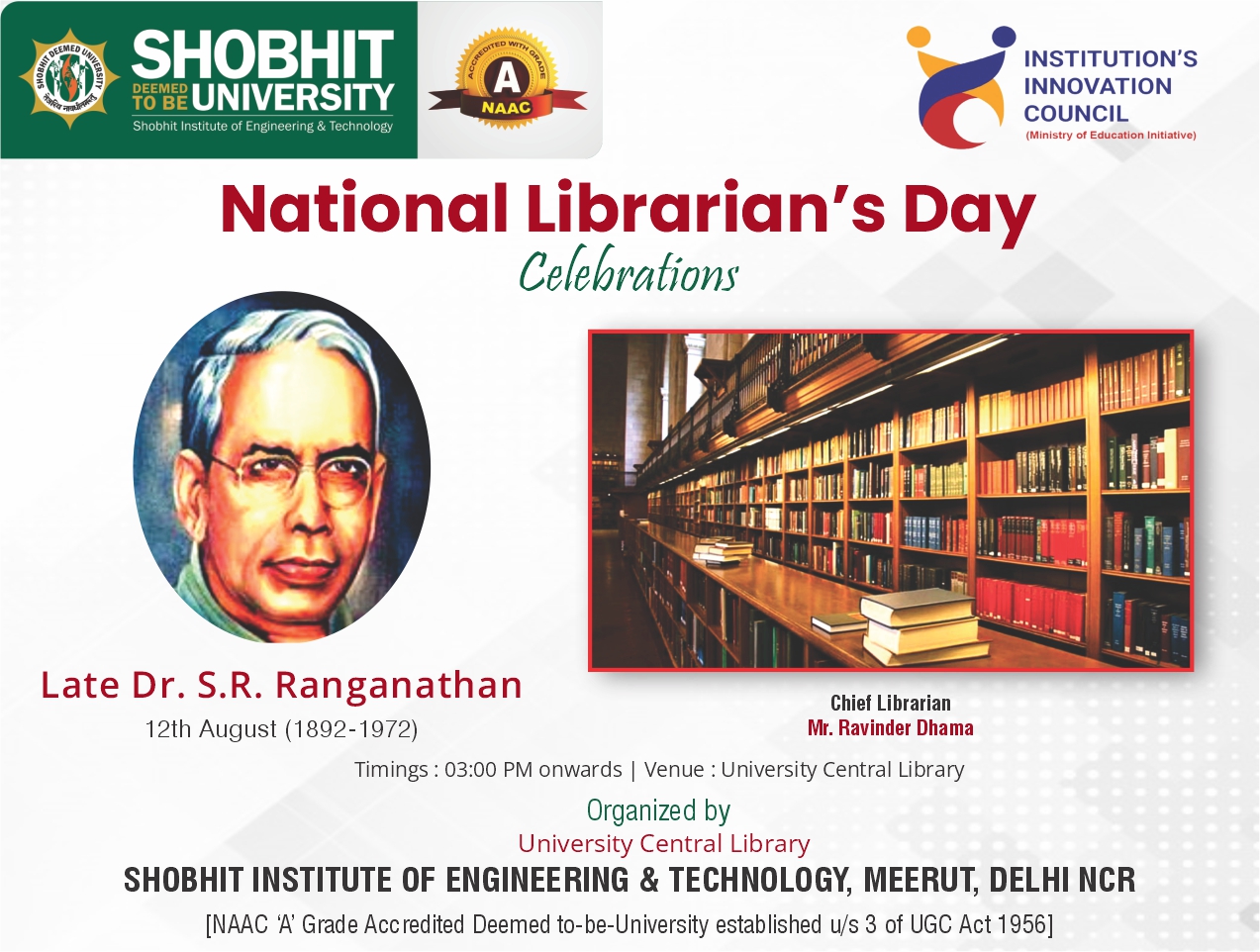 Invitation | National Librarian’s Day Celebrations